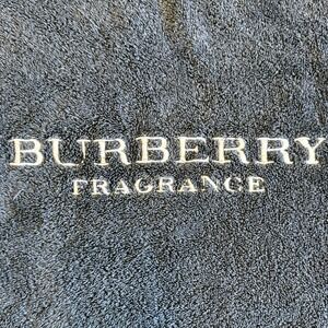 Burberry Fragrance LARGE Charcoal Gray Bath Beach Towel 100% Terry Cotton 52x35"